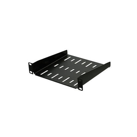 Lande 10&quot; Perforated Fixed Shelf 1U D150 | Steel | w/screws | Black